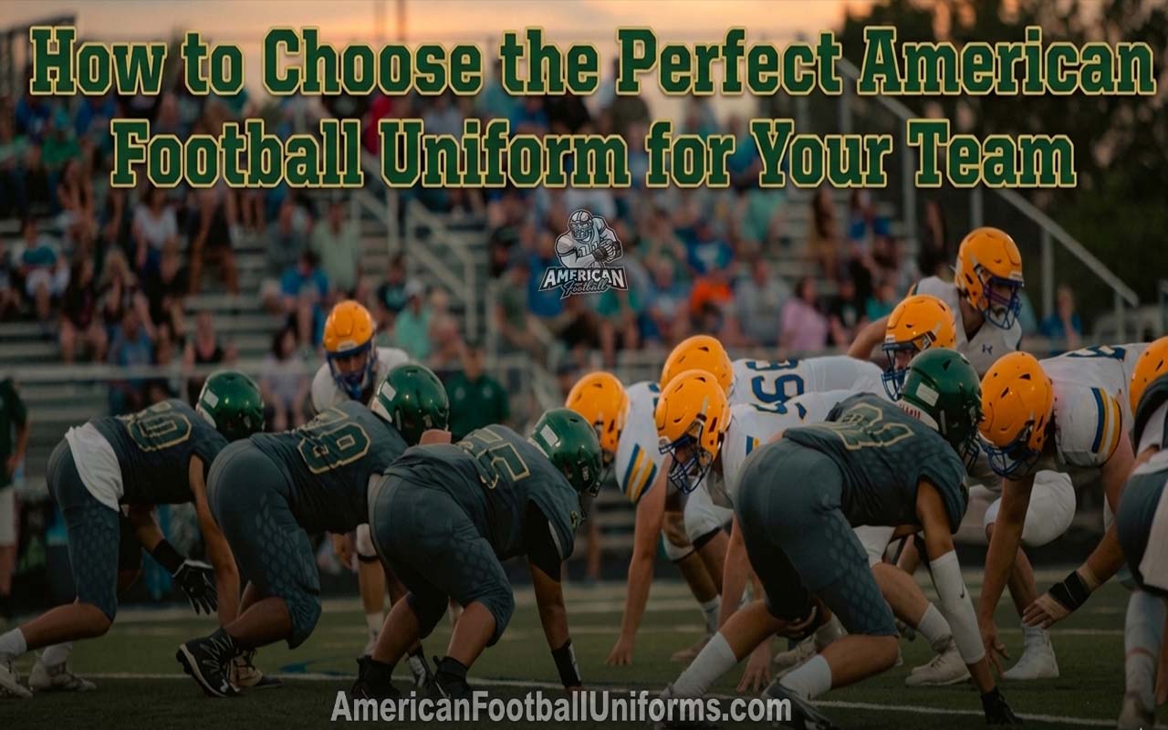 A guide on choosing American Football Uniforms featuring different fabric weights, mesh types, and ergonomic design templates.