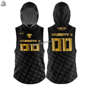 Premium 2026 Custom 7v7 Football Hoodie with moisture-wicking fleece, sleeveless performance cut, and high-definition sublimation for elite team branding.