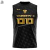 Custom sleeveless 7v7 football jersey featuring reinforced shoulder seams, breathable side mesh panels, and vibrant full-color sublimation.