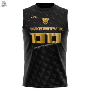 Custom sleeveless 7v7 football jersey featuring reinforced shoulder seams, breathable side mesh panels, and vibrant full-color sublimation.