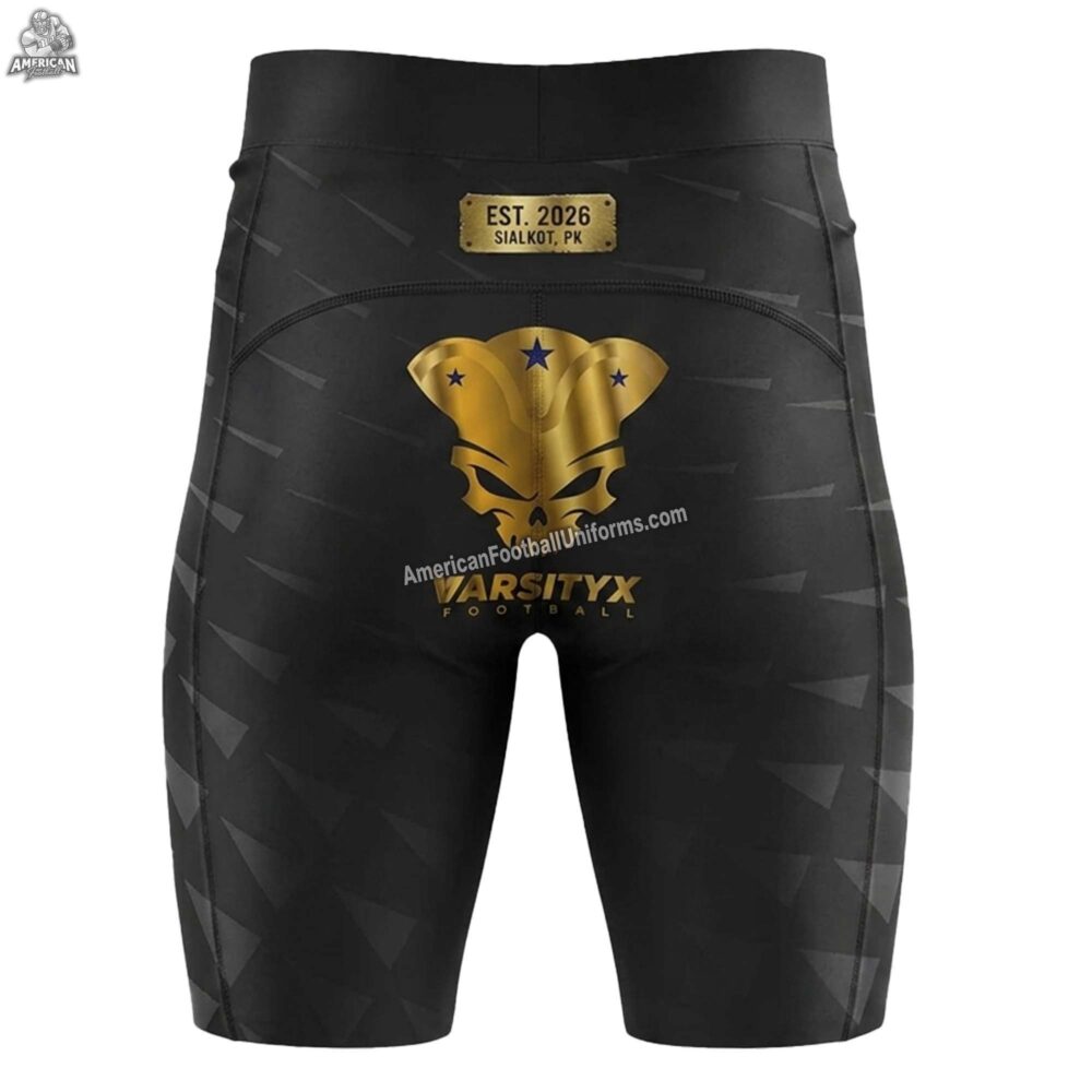 High-performance 7v7 compression shorts with breathable mesh ventilation panels and customized anti-slip waistband for a secure fit.