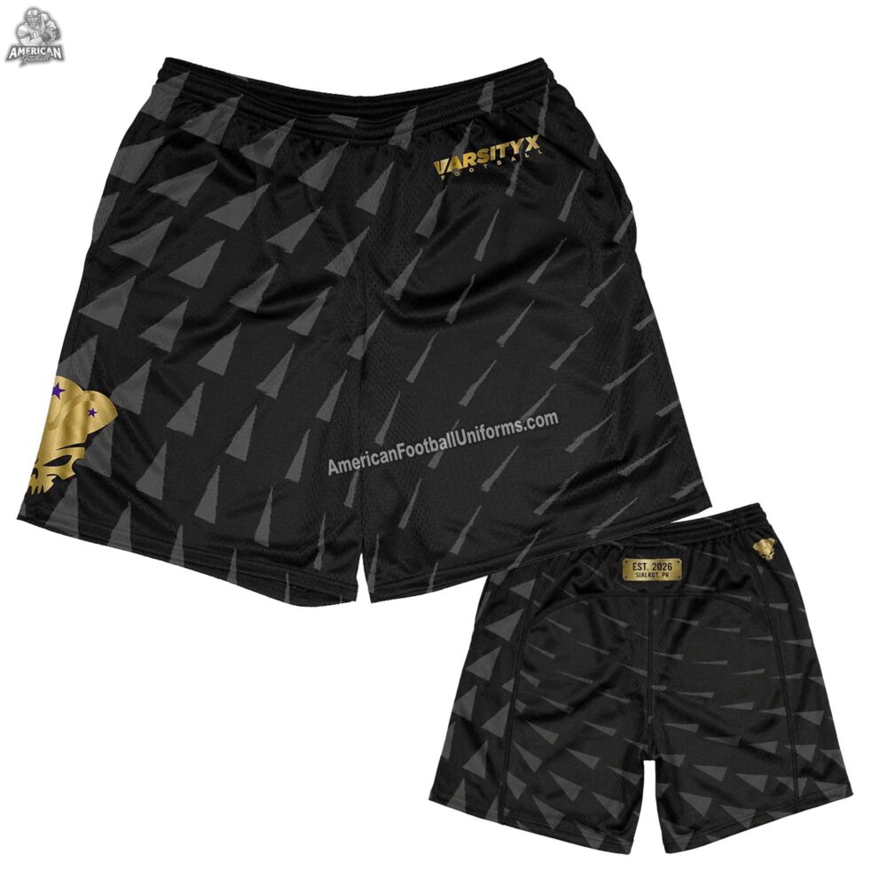 2026 Custom 7v7 football shorts with lightweight breathable fabric, 7-inch inseam, and vibrant sublimated team graphics for maximum mobility.