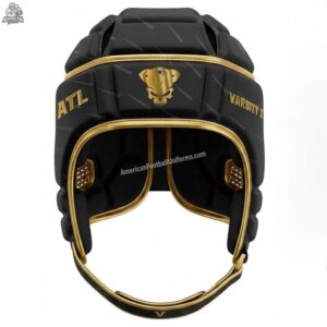 Professional 2026 MimiSports custom 7v7 football headgear with full-surface team branding, reinforced ear protection, and secure rear-lace closure.
