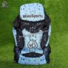 Adult custom American football backpack with a dedicated helmet compartment, side cleat pockets, and reinforced mesh straps.