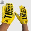 American Football Uniforms custom football gloves featuring high-tack silicone palms and flexible backhand mesh material.