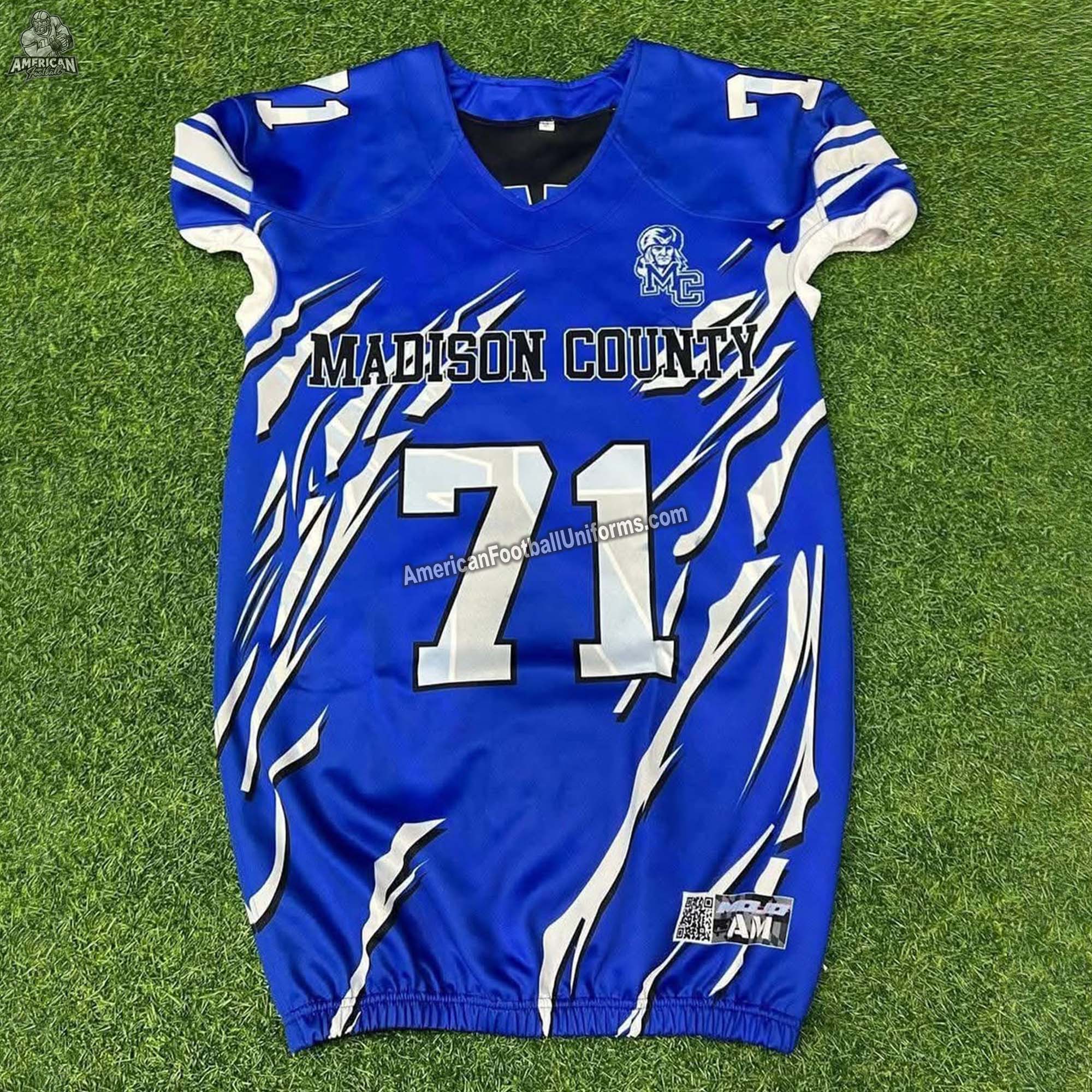 Reversible Custom Football Jersey: Adult & Youth Blue Gear