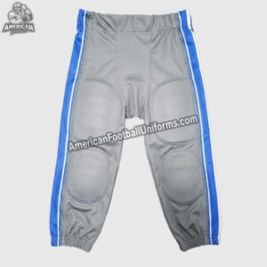 Back view of American Football Uniforms charcoal grey pants showing reinforced seat stitching and high-tension stretch fabric.