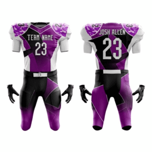 Elite Performance custom American football uniform for adult and youth, featuring ergonomic compression fit and vibrant sublimated team graphics.