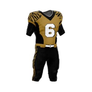 Custom Football Uniforms Youth in Black Gold