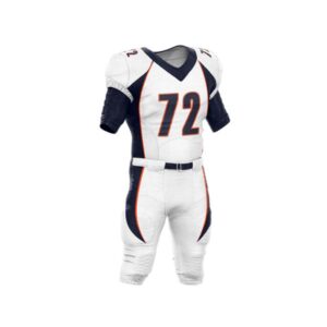 Custom Football Uniforms Youth in White Navy