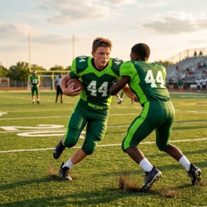 Custom Football Uniforms Youth in forest Green