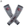 Adult and youth custom football arm sleeves featuring 4-way stretch compression fabric and high-definition team branding.