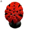 MimiSports USA red flag football headgear displayed in various sizes to show the fit for both adult and youth athletes.