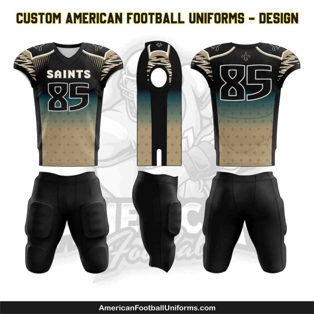Trending American Football Uniforms low MOQ custom design featuring high-density sublimation and professional team tailoring.
