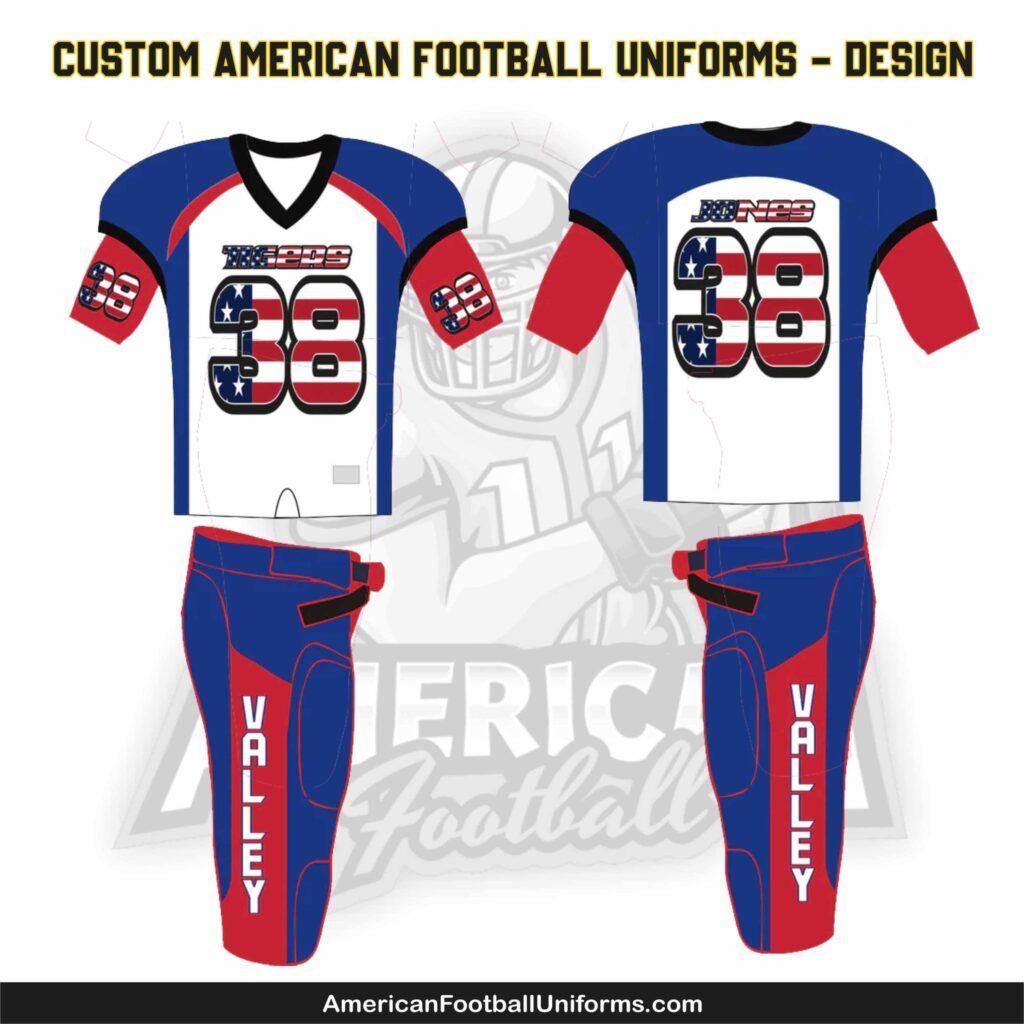 Trending American Football Uniforms supplier in Pakistan offering Under Armour style custom football uniforms with elite compression technology and 4-way stretch fabric.