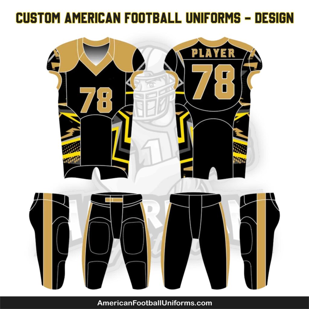 Trending American Football Uniforms custom youth football uniforms in all sizes featuring low MOQ, free professional design, and exclusive coach discounts.