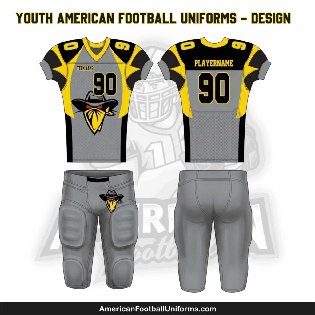 Trending American Football Uniforms "design your own" platform featuring custom jerseys with exclusive discount offers for coaches and school athletic programs.