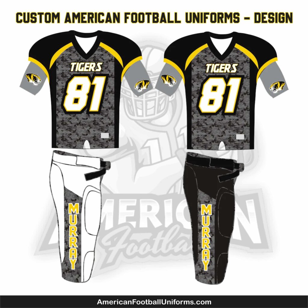 Trending American Football Uniforms free online designer tool featuring custom jersey templates, free digital mockups, and instant price quotes.